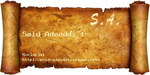Smid Adeodát névjegykártya